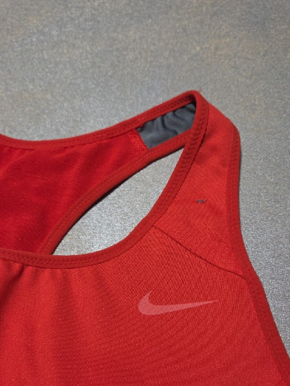 Nike Red Racerback Sports Bra with Subtle Swoosh - Picture 2 of 10